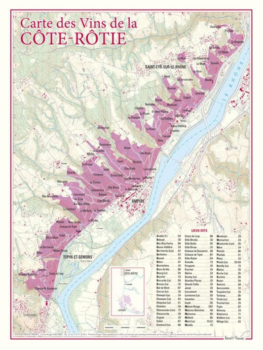 Cote-Rotie wine poster