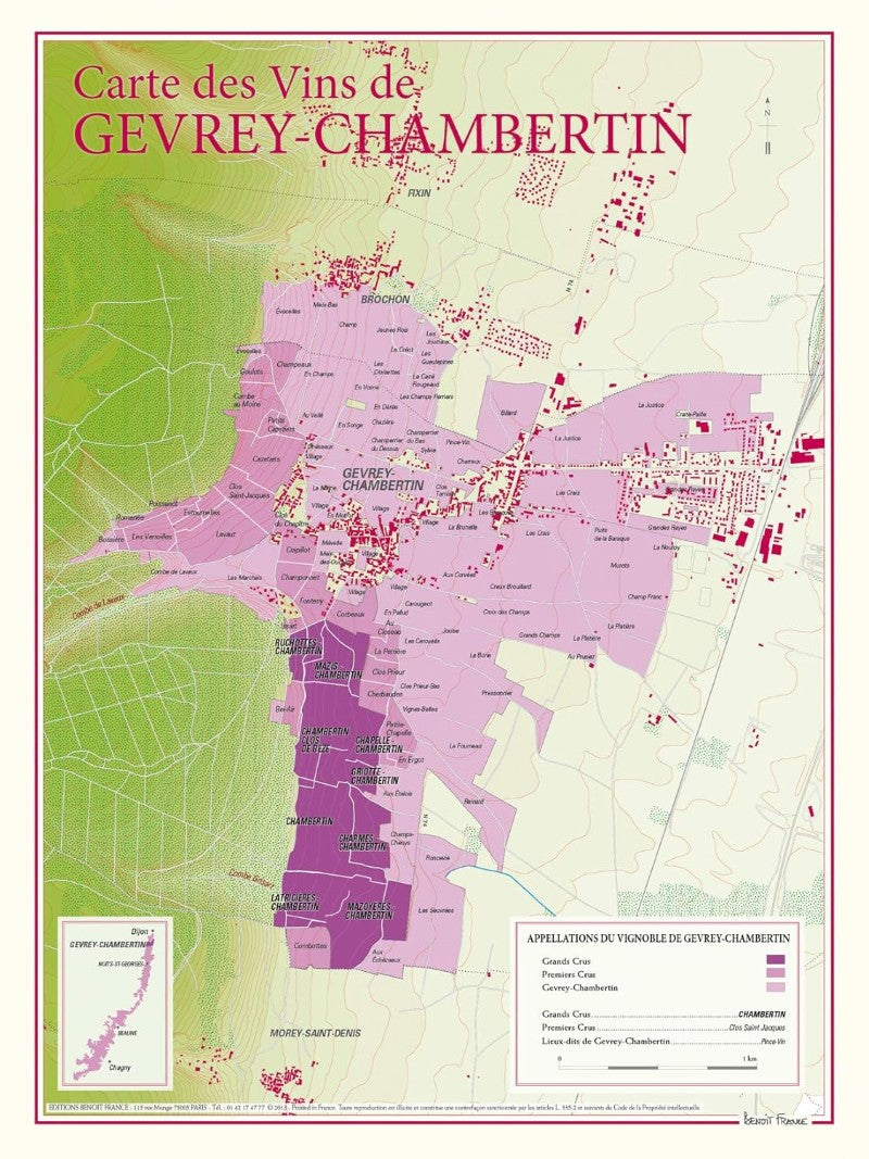 Gevrey-Chambertin wine poster