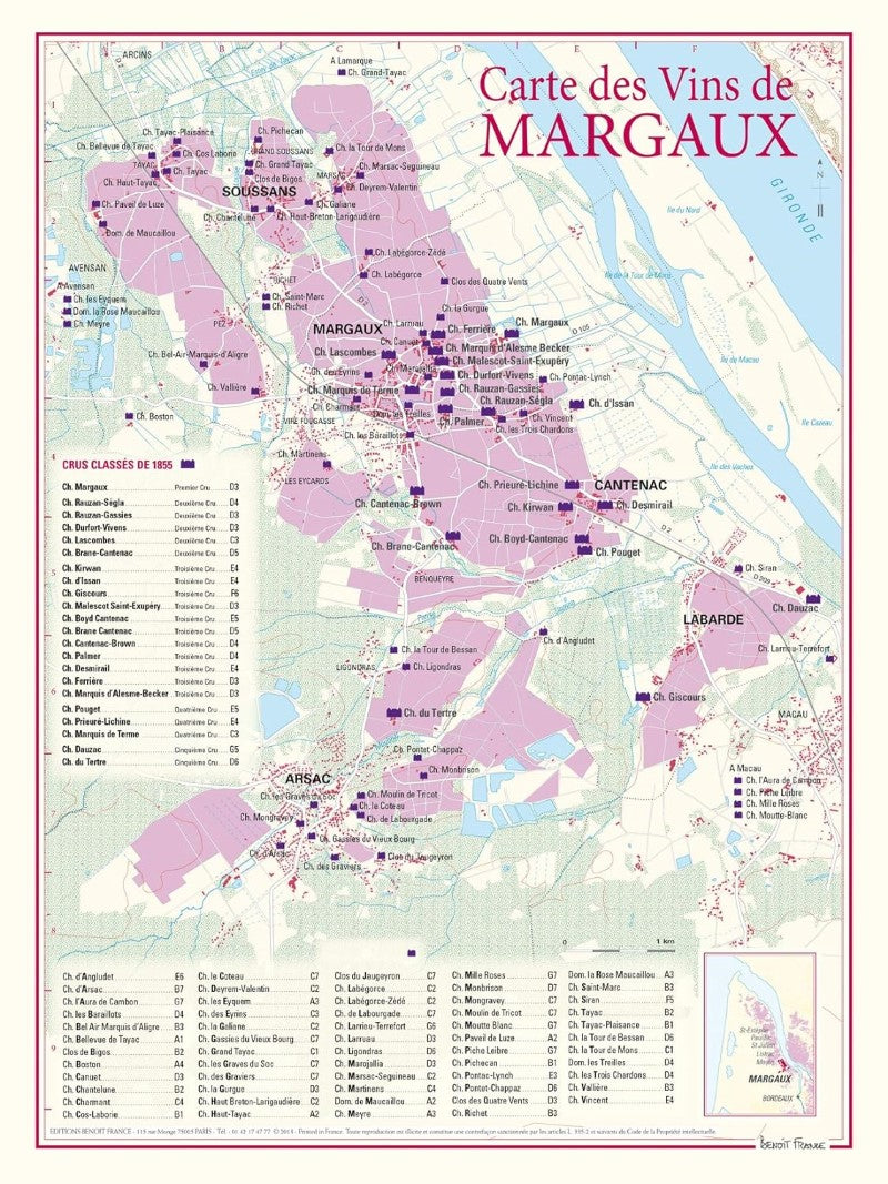 Margaux wine poster