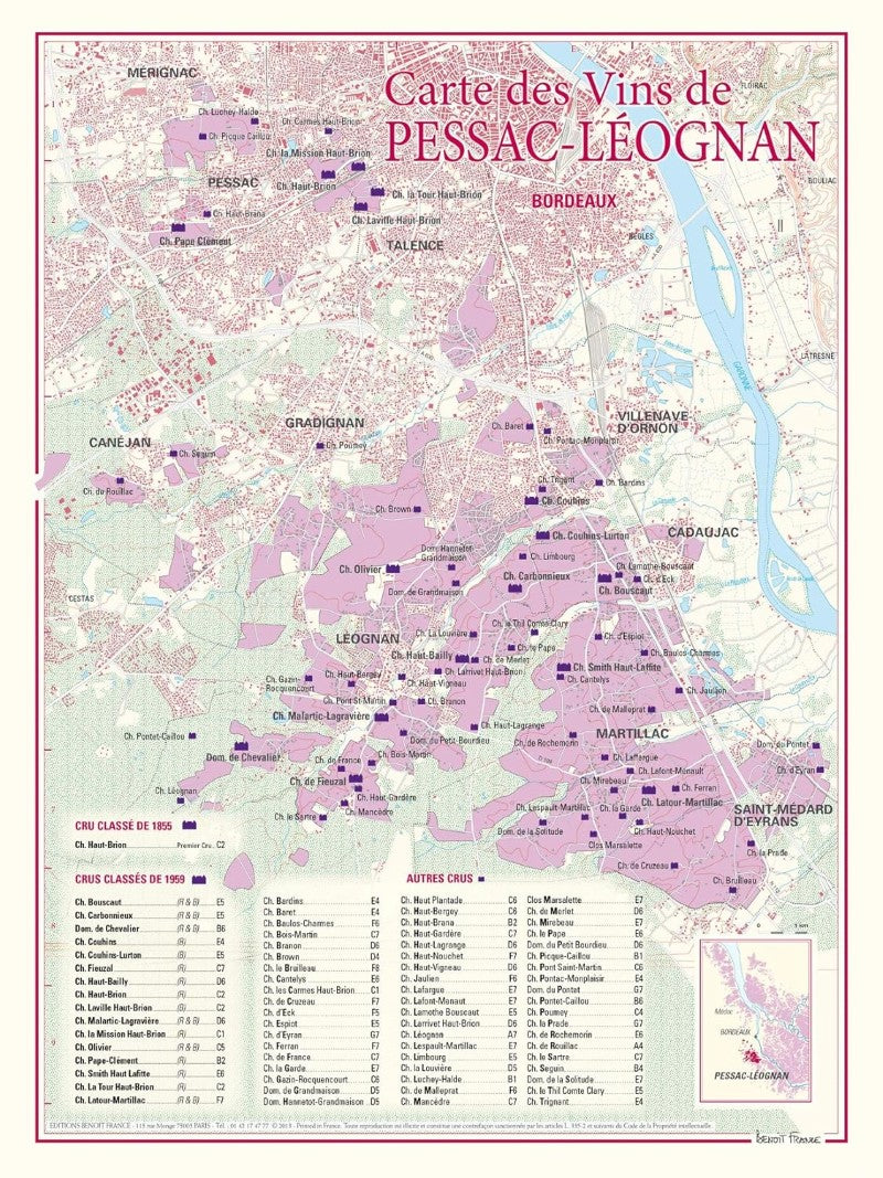 Pessac-Leognan wine poster