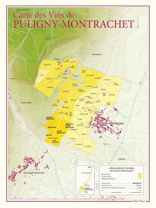 Puligny-Montrachet wine poster