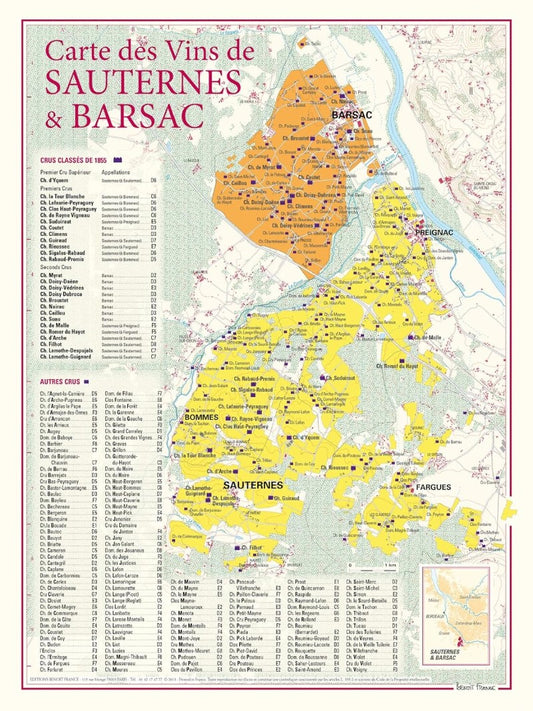 Sauternes & Barsac wine poster