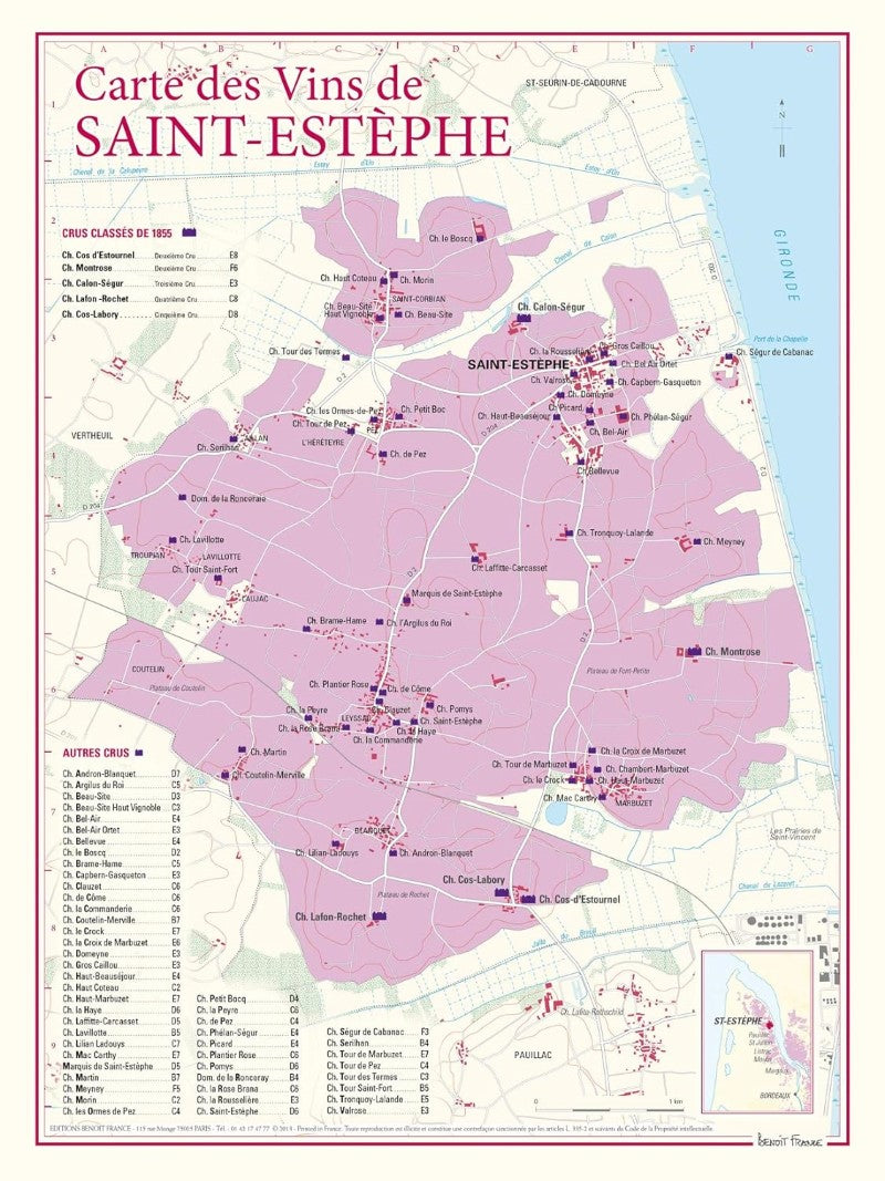 Saint-Estephe wine poster