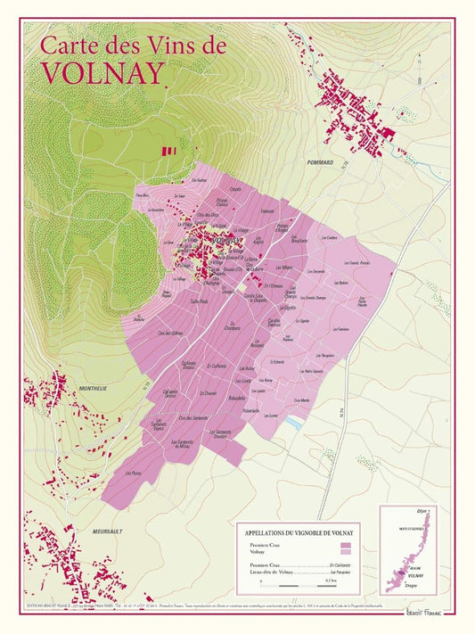 Volnay wine poster