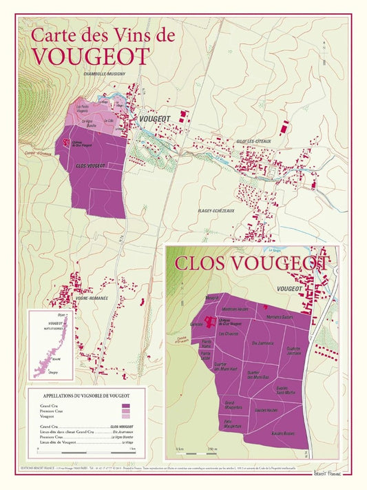 Vougeot wine poster