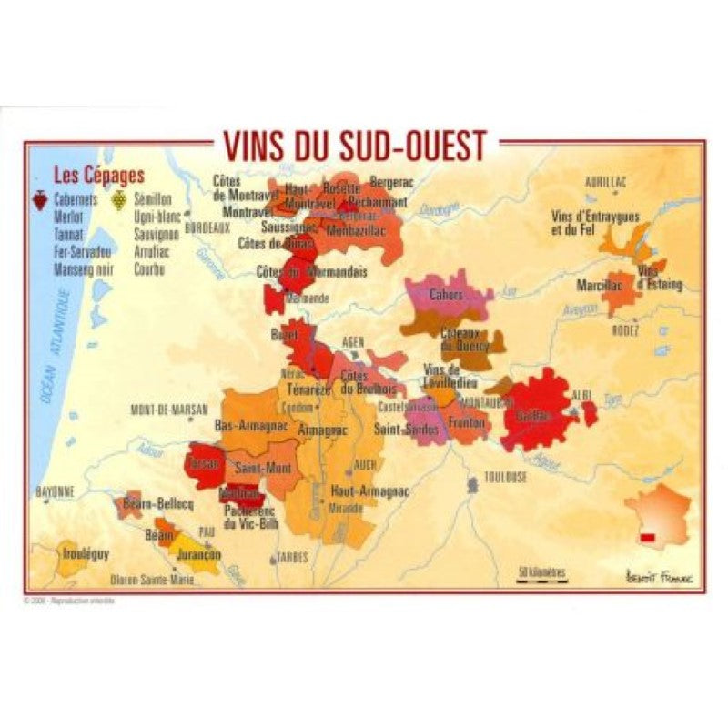 Sud-Ouest Wine Postcard