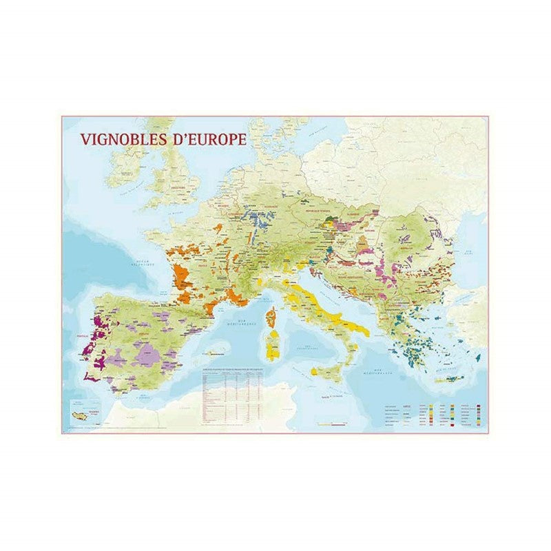 Carte du Vignoble d'Europe