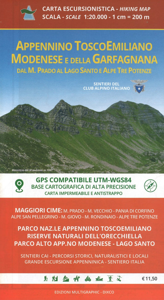 Appennino Modense Garfagnana Hiking Map