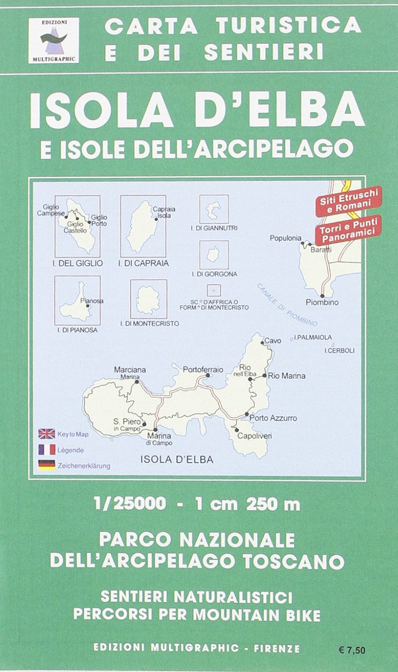 Isola d'Elba 1:25,000 Topographic Hiking Map