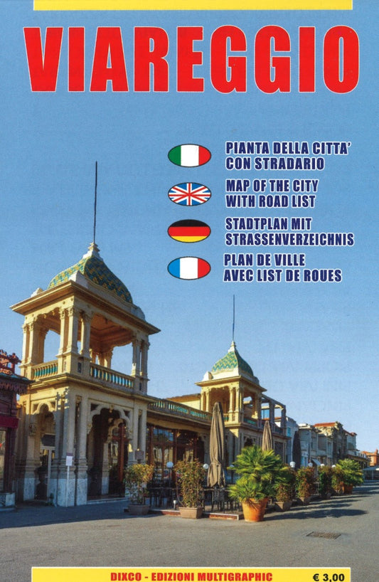 Viareggio Pianta Completa della Citta : Pietrasanta, Forte dei Marmi City Map