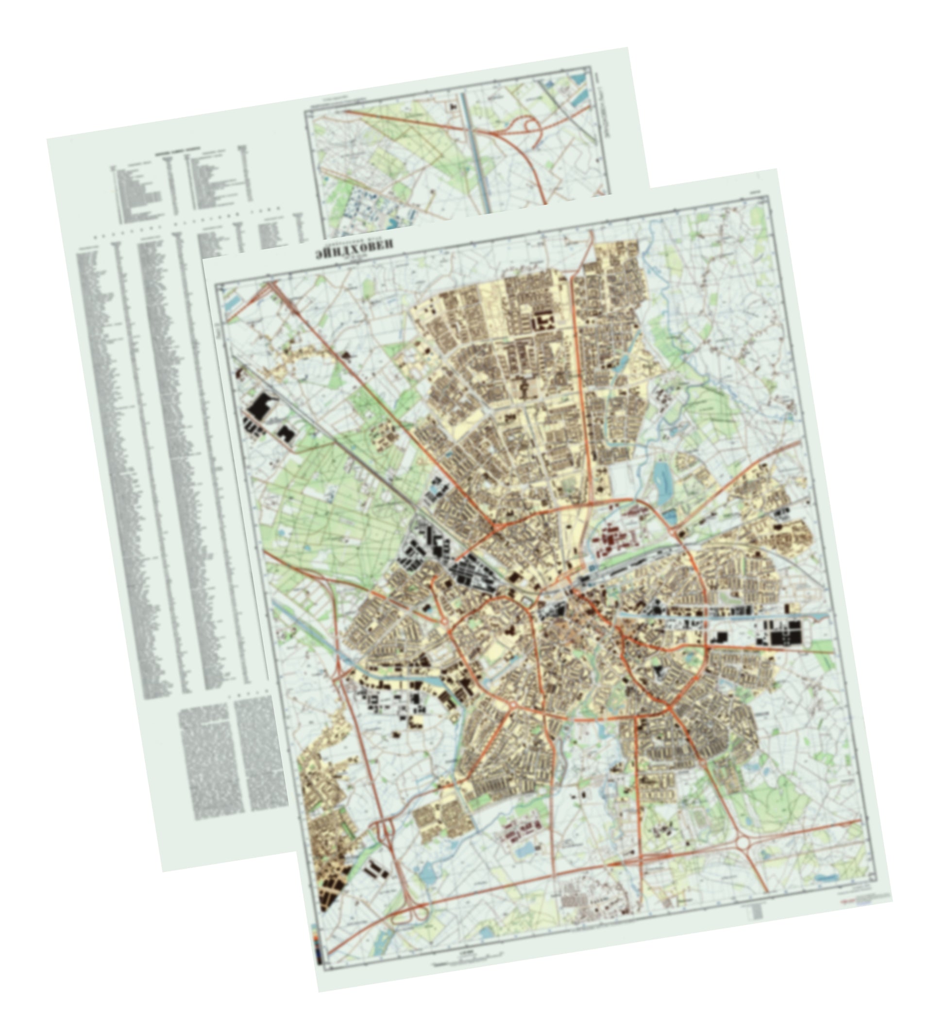 Eindhoven (Netherlands) 2-Sheet Set - Soviet Military City Plans