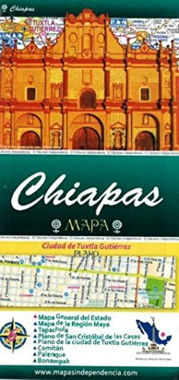 Chiapas : mapa : ciudad de Tuxtla Gutierrez : plano