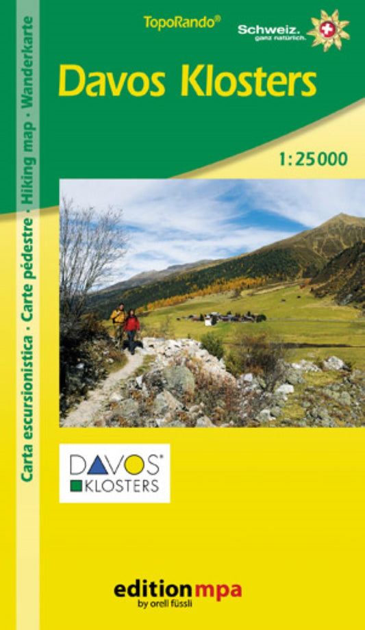 Davos Klosters Topographic Hiking Map