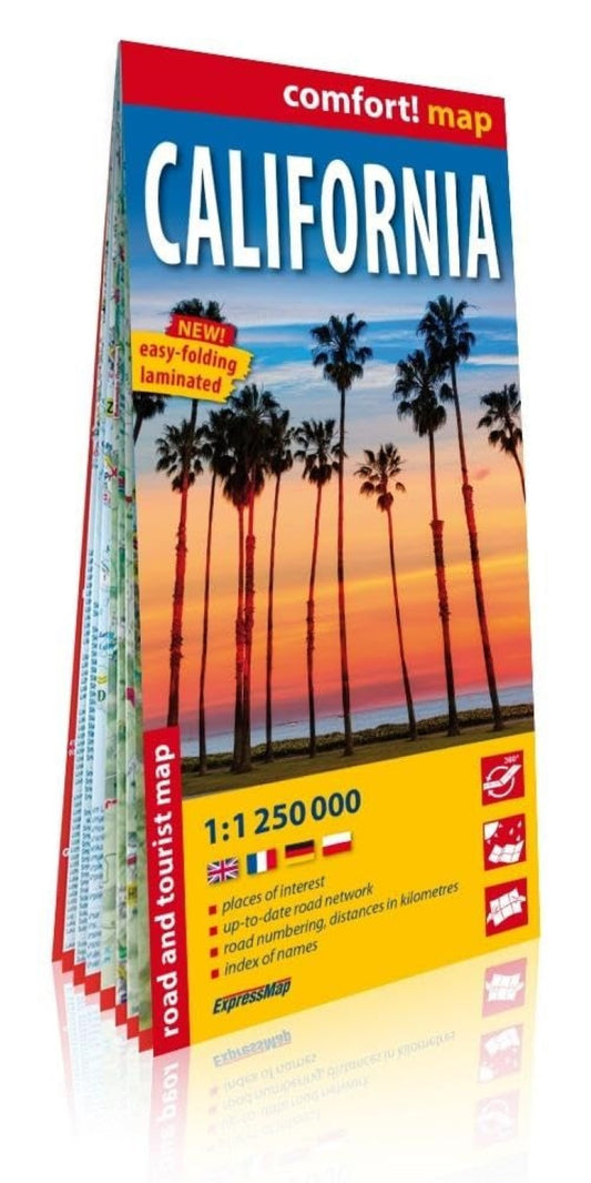 CALIFORNIA ROAD & TOURIST MAP, LAMINATED