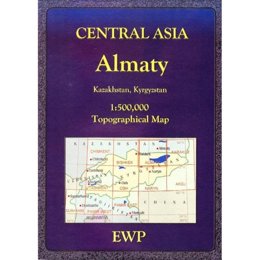 Central Asia : Almaty Topographic Map