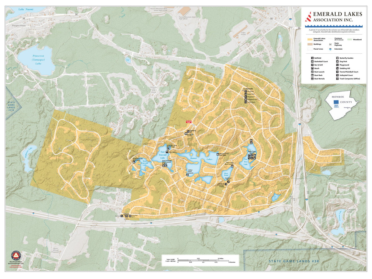 Emerald Lakes map