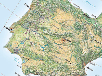 Europe Land Cover Fine Art Print Map