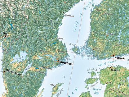 Europe Land Cover Fine Art Print Map