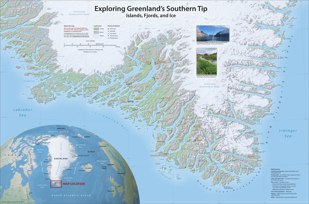 Exploring Greenland's Southern Tip - Laminated