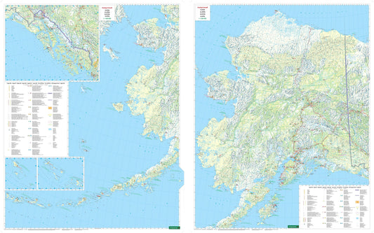 Alaska, 1:1,500,000 2-Sheet Wall Map