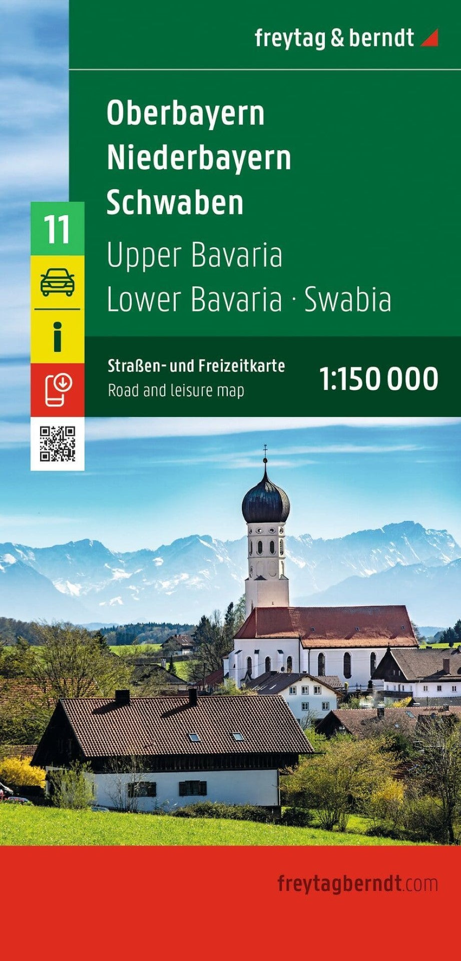 Upper Bavaria - Lower Bavaria - Swabia, road map 1:150,000, sheet 11