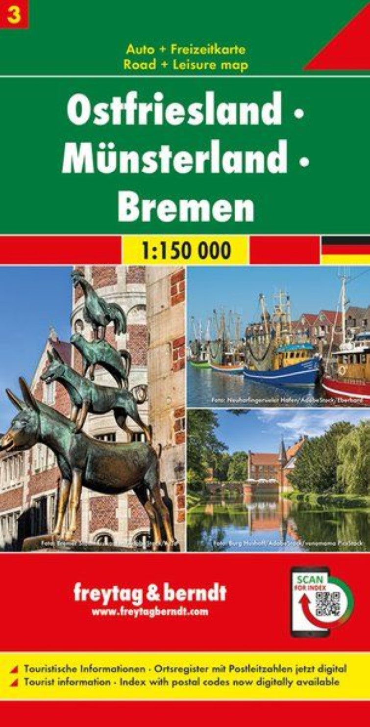 Ostfriesland - Münsterland - Bremen, road map 1:150,000, sheet 3