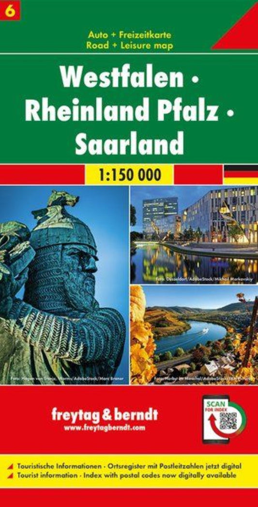 Westphalia - Rhineland Palatinate - Saarland, road map 1:150,000, sheet 6
