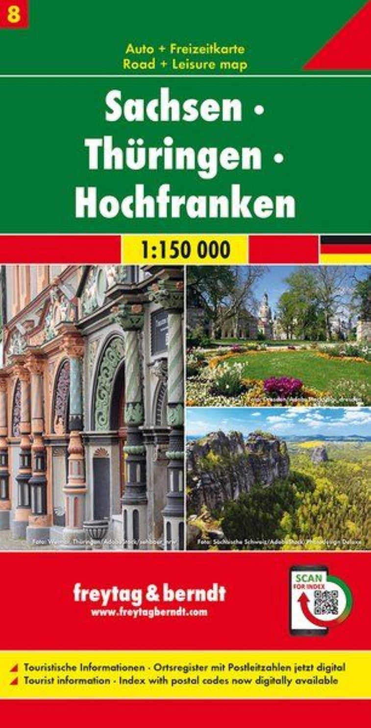 Saxony - Thuringia - Hochfranken, road map 1:150,000, sheet 8