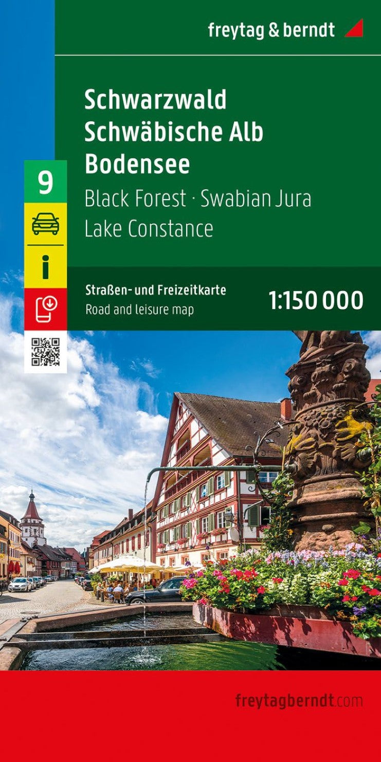 Black Forest - Swabian Alb - Lake Constance, road map 1:150,000, sheet 9