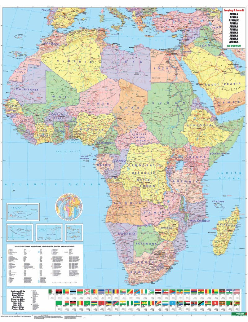 Afrika physisch-politisch = Africa physical-political