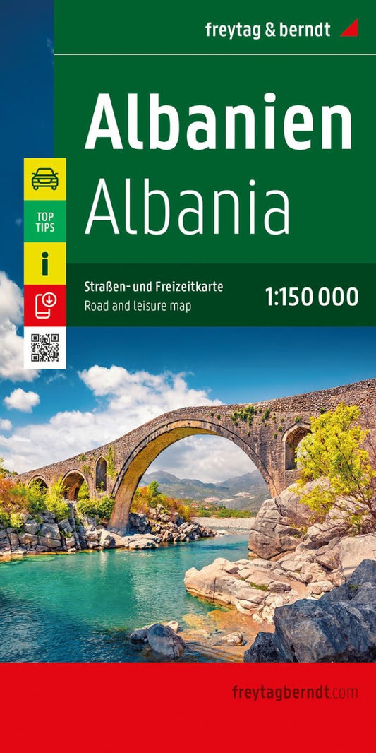 Albania, Road & Leisure Map 1:150,000