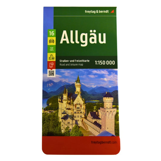 Allgäu, road map 1:150,000, top 10 tips, sheet 16