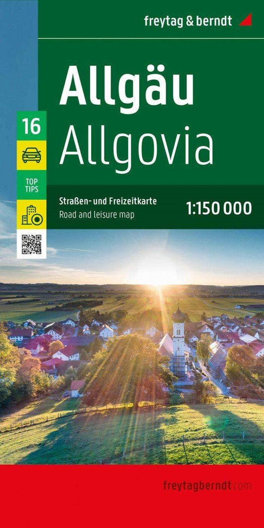 Allgäu, road map 1:150,000, top 10 tips, sheet 16