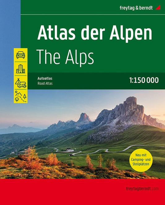 The Alps, road atlas 1:150,000