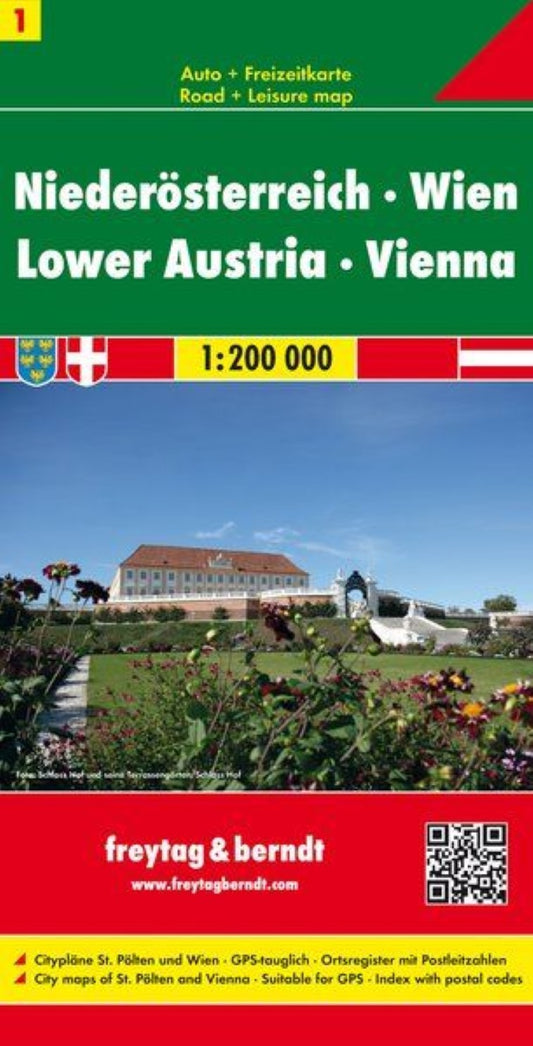 Lower Austria - Vienna, road map 1:200,000