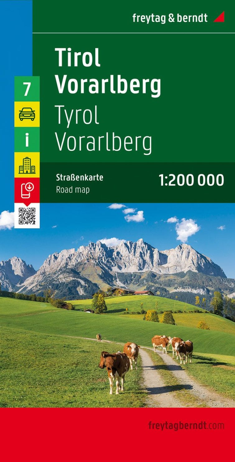 Tyrol - Vorarlberg, road map 1:200,000