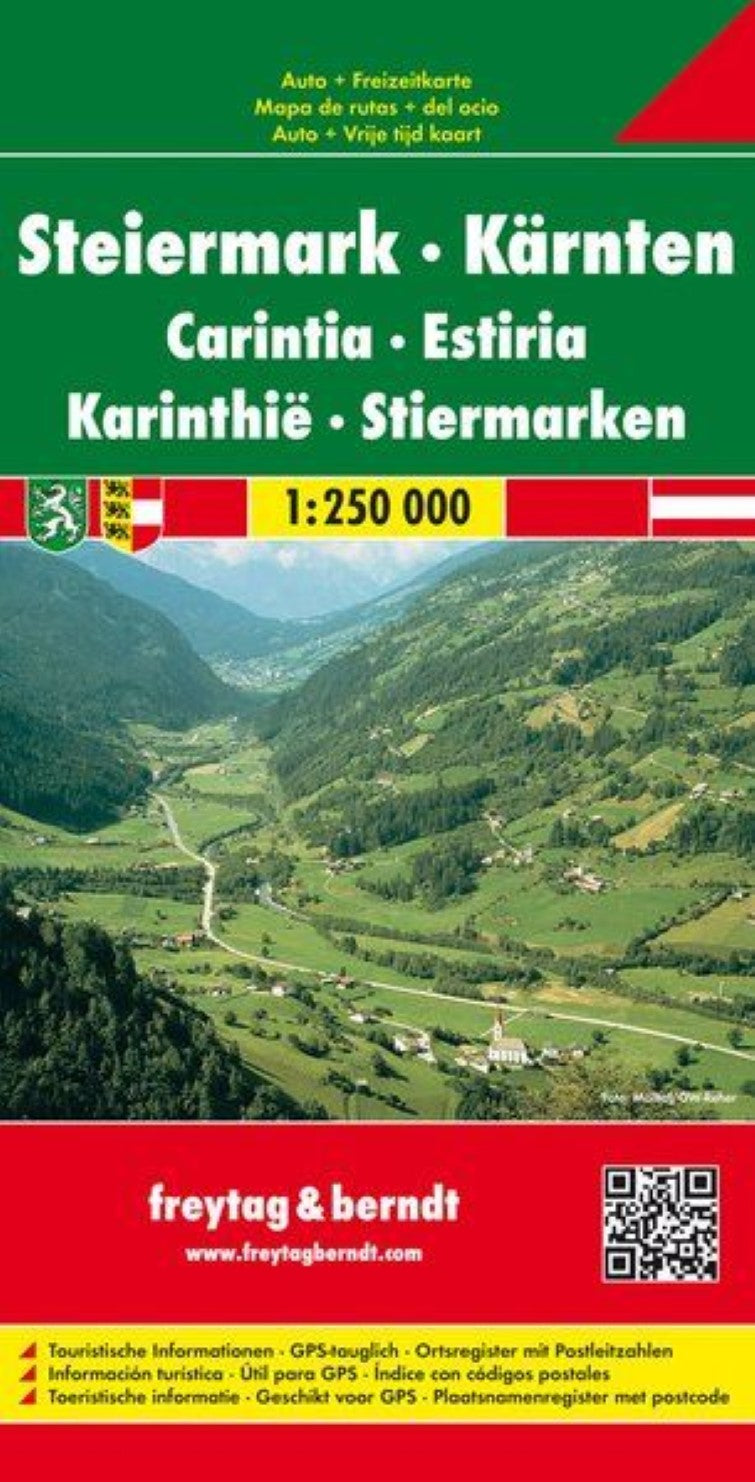 Styria - Carinthia, road map 1:250,000