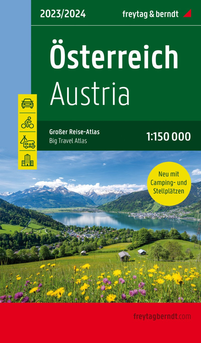 Austria, Big Travel atlas 1:150,000