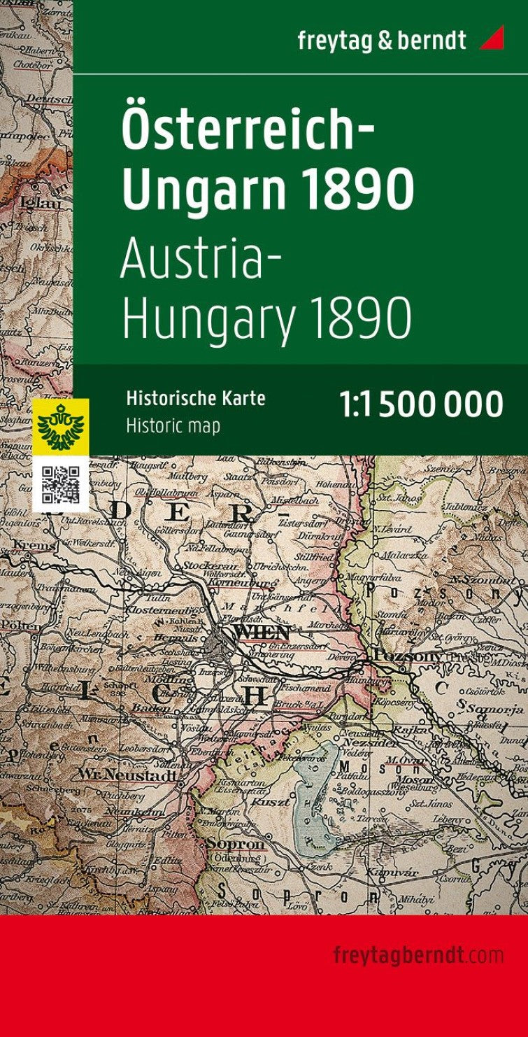 Österreich-Ungarn 1890, 1:1,500,000., Historische Karte = Austria-Hungary 1890, 1:1.500,000, historical map