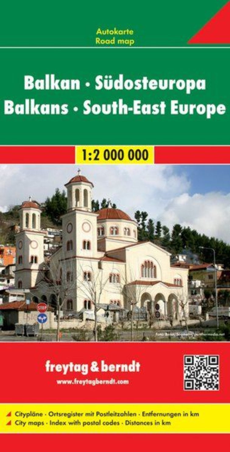 Balkans - Southeast Europe, road map 1:2.000,000.