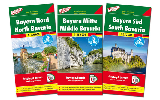 Bayern Nord : Bayern Mitte : Bayern Süd : Auto + freizeitkarte : 1:150 000