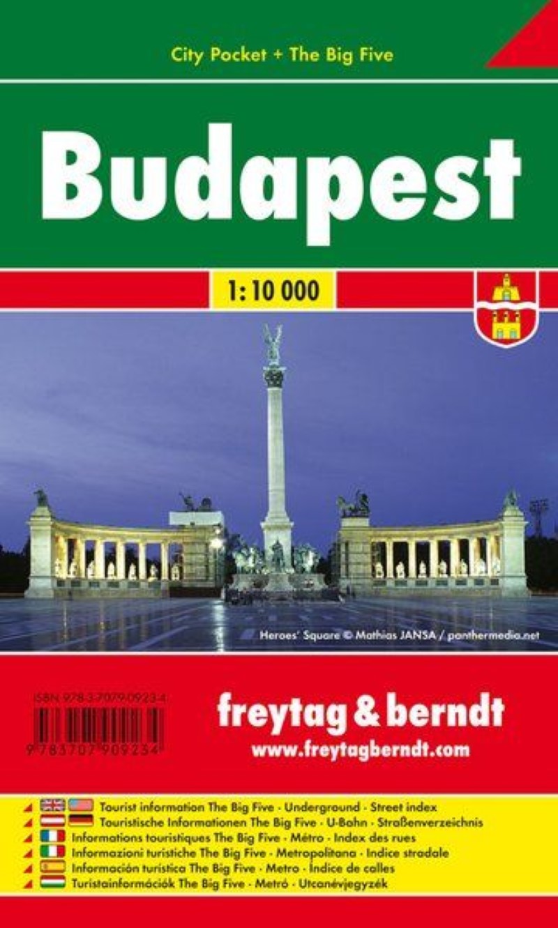 Budapest, City Pocket map + The Big Five, City map 1:10.000