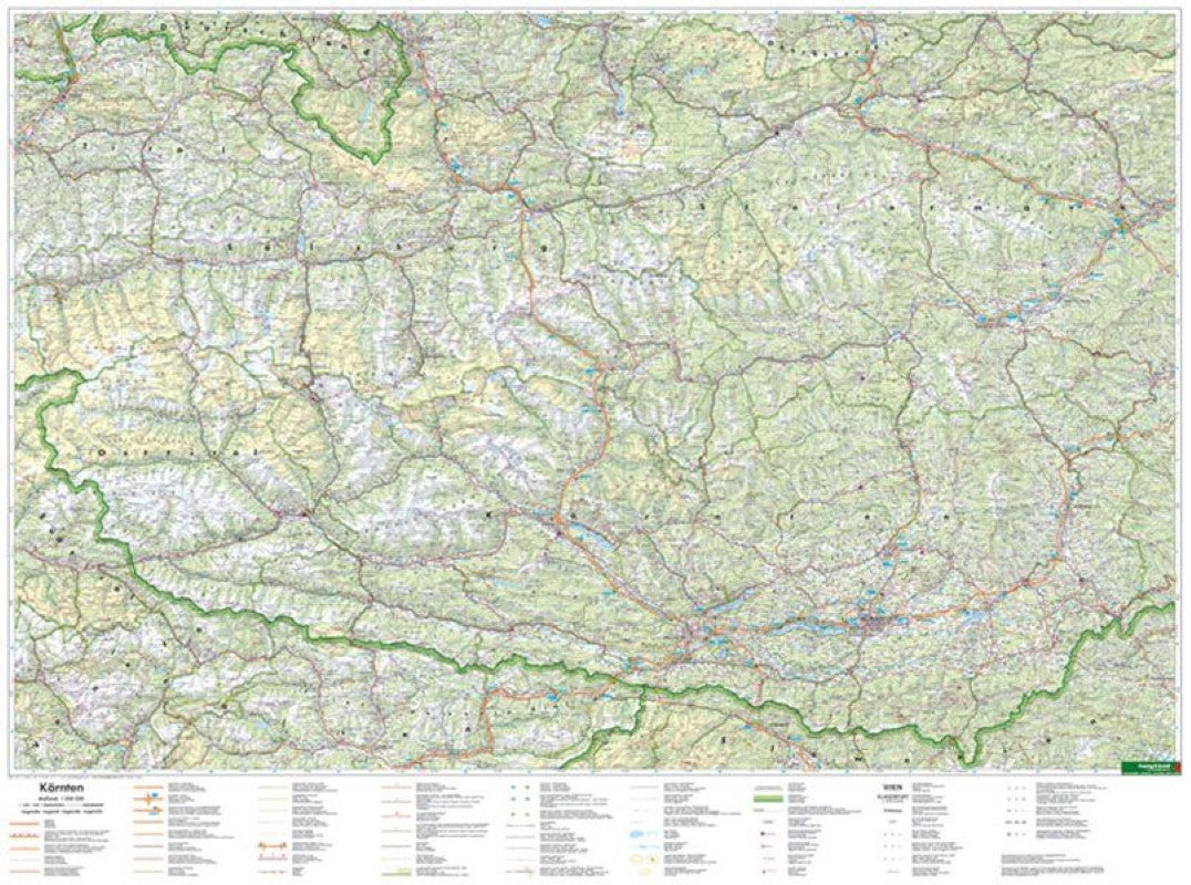 Kärnten • Osttirol, 1:200.000, Poster = Carinthia • East Tyrol, 1:200,000, wall map