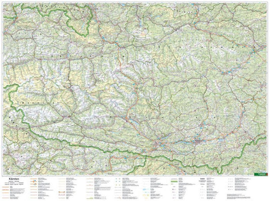 Kärnten • Osttirol, 1:200.000, Poster = Carinthia • East Tyrol, 1:200,000, wall map
