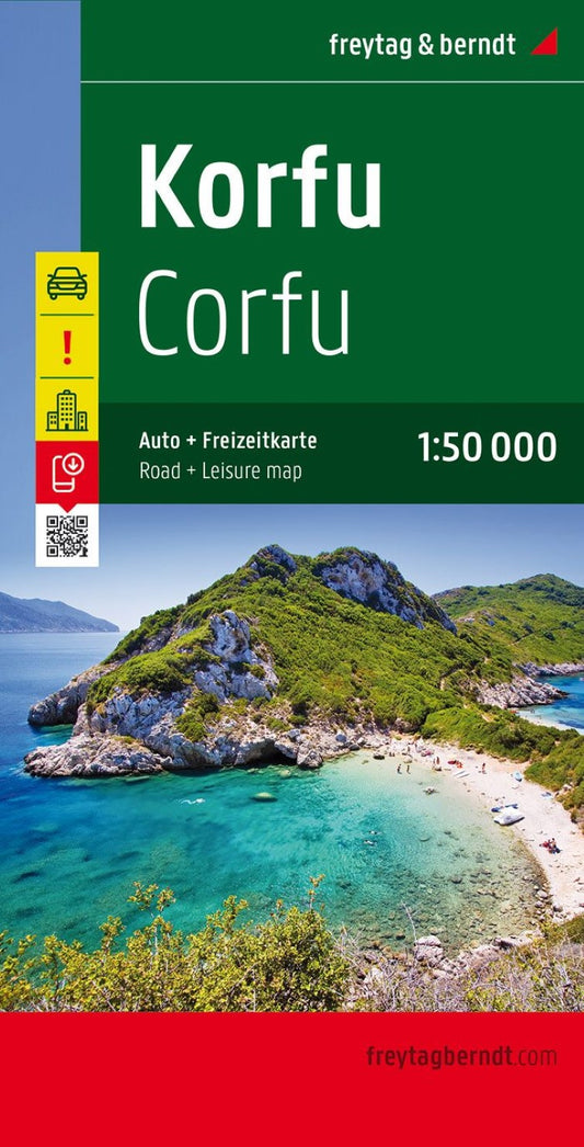 Corfu, street and leisure map 1:50,000