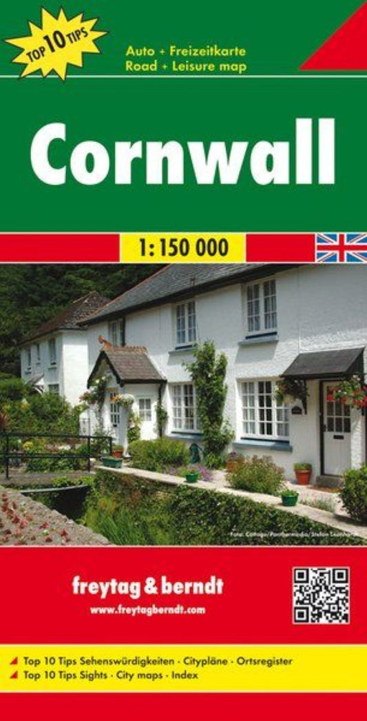 Cornwall, road map 1:150.000, Top 10 Tips