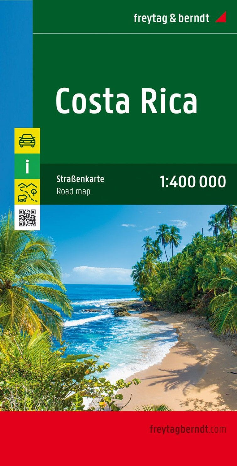 Costa Rica, road map 1:400,000