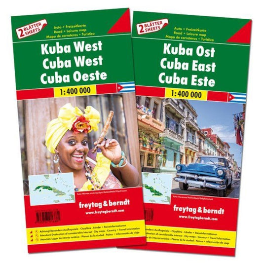 Cuba West and East, road map set 1:400,000