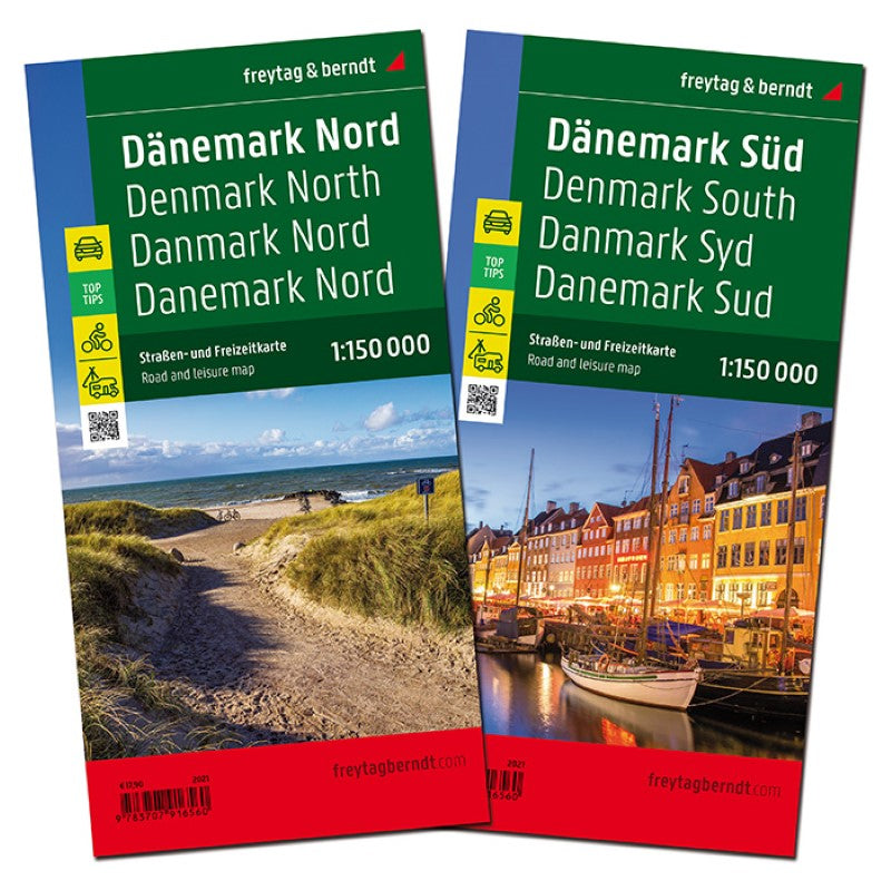 Denmark, street map set 1:150,000