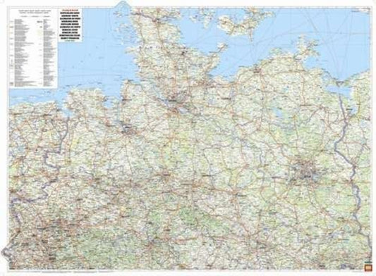 Deutschland Nord physisch 1:500000 = Germany North physical 1:500000